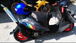 Scooter Dengan 125ZR Sprint Test Drag Racing Kubang Menerong March 2018 [upl. by Ihcego]