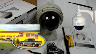 Camera supraveghere cu IP PNI IP641W dome de exterior PTZ conectare wireless sau cablu [upl. by Madella]