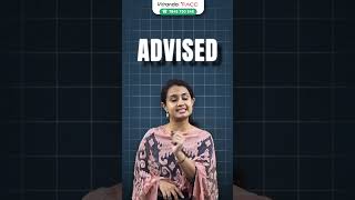 Advice ആണോ Advise ആണോ  English Tips  Veranda Race spelling shorts [upl. by Bernelle202]