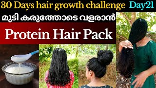 Best Protein hair pack for hair growth❤ Protein hair treatment at home❤hair fall treatment at home [upl. by Freida344]