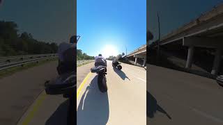 2023 S1000RR vs Stretched 2017 GSXR1000R Race [upl. by Drais]