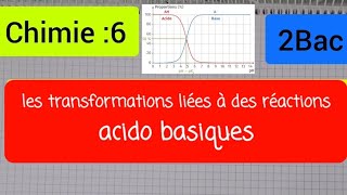 transformations liées aux réactions acido basiques  2Bac الثانية بكالوريا [upl. by Jenness531]