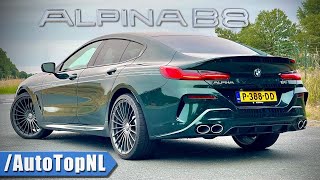 BMW ALPINA B8 329kmh 204MPH REVIEW on AUTOBAHN NO SPEED LIMIT by AutoTopNL [upl. by Ynohtna]