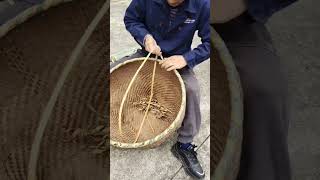 Craftsman weaving bamboo baskets [upl. by Megan]