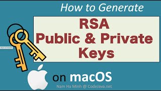 How to Generate RSA Public and Private Keys on macOS [upl. by Oringas]