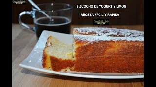 BIZCOCHO FACIL de YOGUR y Limón  Rápido Fácil y Húmedo RECETA INFALIBLE¡¡ [upl. by Sug560]