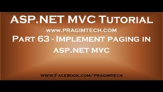 Part 63 Implement paging in asp net mvc [upl. by Iblok695]