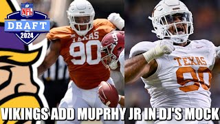 Vikings Take Texas DT Byron Murphy II in Daniel Jeremiahs Mock Draft [upl. by Opportina]