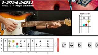 People Get Ready  Rod Stewart  GUITAR LESSON  Triads Chords [upl. by Ahmar]