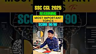 Most Important Reasoning Topics🔥 ssccgl2025 ssc [upl. by Htebasil]