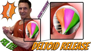 Shoulder Pain Myofascial Release For Deltoid Tendonitis [upl. by Kokaras]