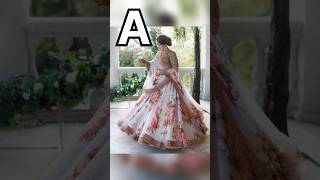 Choose your name first latter and see your lehenga latestcollection2024 viral newfancydesigner [upl. by Eibloc]