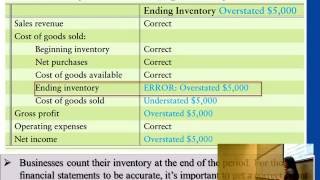 Inventory Errors If Ending Inventory Overstated  Professor Victoria Chiu [upl. by Izmar]