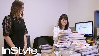 Desk DeCluttering with Marie Kondo  InStyle [upl. by Paul831]