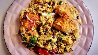 Braised Chicken amp Rice Easy Chicken recipes chickendinner [upl. by Ahseinod]