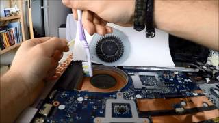 Lenovo Y580 ideapad fan cleaning [upl. by Ivett702]