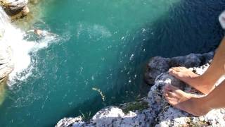 Klippenspringen Cijevna 15m  Cliff Jumping Extreme 50ft [upl. by Mathilde]