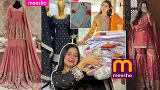 HUGE Meesho Designer Pakistani Sharara Set Try On Haul  Honest Review  Under ₹1500 meesho [upl. by Elah560]