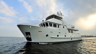 Bering 65 Serge  Steel expedition trawler yacht underway [upl. by Iline]