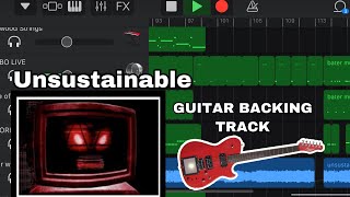 Muse  Unsustainable GUITAR Backing Track  Instrumental  Garageband cover [upl. by Enilesoj]