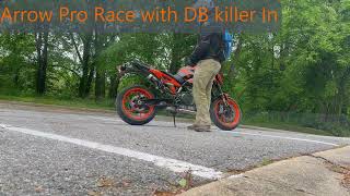 KTM 890 Duke  Arrow Pro Race Exhaust Super Loud [upl. by Ettigdirb]