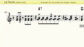 La Foule  Accordion Sheet Music [upl. by Neersan]