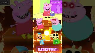 Peppa Pig  Zombie Scary  Simonson Coffin Dance Tiles Hop tileshop coffindance shorts [upl. by Linc]