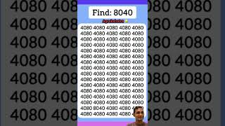 Find the number 8040 find braintest ig brainteaser shorts finden gk gk beach love edm [upl. by Lamek]