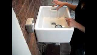 How to fit a Strainer Waste to a Belfast Sink with Weir Overflow [upl. by Olenka]