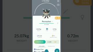 Evolving Galarian meowth into perrserker pokemongo pokemonyoutubeshortsviralvideo [upl. by Auqcinahs]