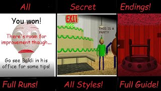 Guide Baldis Basics Classic Remastered All Secret Endings  Tips Route and Post Null Endings [upl. by Ennoryt]