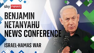 Benjamin Netanyahu news conference [upl. by Nowtna]