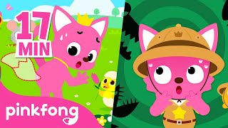 Find Pinkfongs Tail  More  Animal Songs Compilation by Pinkfong Ninimo  Pinkfong for Kids [upl. by Waterer50]