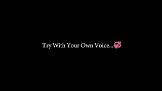 Try with your own voice❤ love viral singing music [upl. by Berstine741]