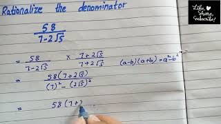 Rationalize the denominator  Class 9  MathematicsChampion [upl. by Orlov]