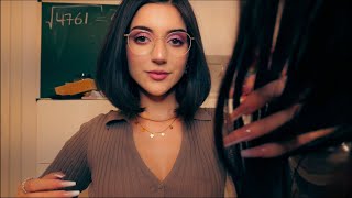 Girl That Hates ASMR Sits Next To You In Class personal attention hair play tapping [upl. by Alric]