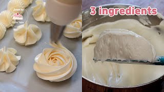 Simplest Basic Buttercream Frosting  not sweet [upl. by Aliuqaj]