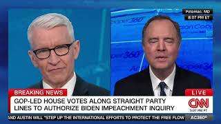 Adam Schiff Joins CNN to Discuss House Republicans’ “AssBackwards” Impeachment Inquiry [upl. by Comstock]