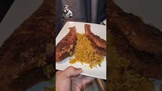 Fried Croaker W Magic Ricefood music eating fish [upl. by Dine]