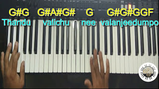 akkarakku yathra cheyyum seon sanchary SONG IN KEYBOARD LEAD WITH NOTES [upl. by Jennifer594]