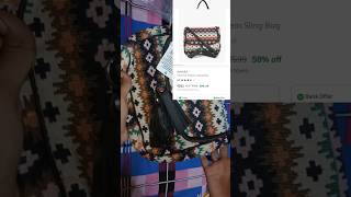 Ajio లో sling bag తీసుకున్న 💫 trendingshorts viralvideo ajiohaul slingbags meeshohaul bags [upl. by Atsillac]