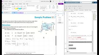 M1011 Engineering Statics Examples Pytel Ex32 [upl. by True]