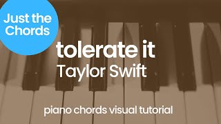 Piano Chords  Tolerate It Taylor Swift [upl. by Enomrej175]