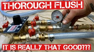 MAINS FLUSHING A HEATING SYSTEM with THOROUGHFLUSH Kit  HOW TO  amp Nerrad Tap Kit result [upl. by Annekcm]