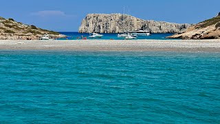 Boat trip to Kounoupa Island in Astypalaia Dodekanisa [upl. by Enelyt]