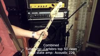 Solid state amp VS tube state amp  bass distortion [upl. by Healion893]