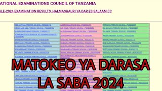 MATOKEO YA DARASA LA SABA7 MWAKA 2024 [upl. by Taka]