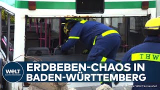 BADENWÜRTTEMBERG ErdbebenChaos Wie gut ist Deutschland vorbereitet Großübung gibt Antwort [upl. by Acirderf]