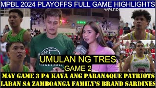 2024 MPBL PLAYOFFS QF G2 SOUTH  Parañaque vs Zamboanga Full Game Highlights  October 14 2024 [upl. by Shippee362]