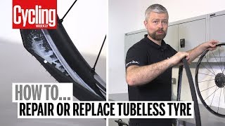 How to Fix a Tubeless Tyre  Cycling Weekly [upl. by Lezley269]